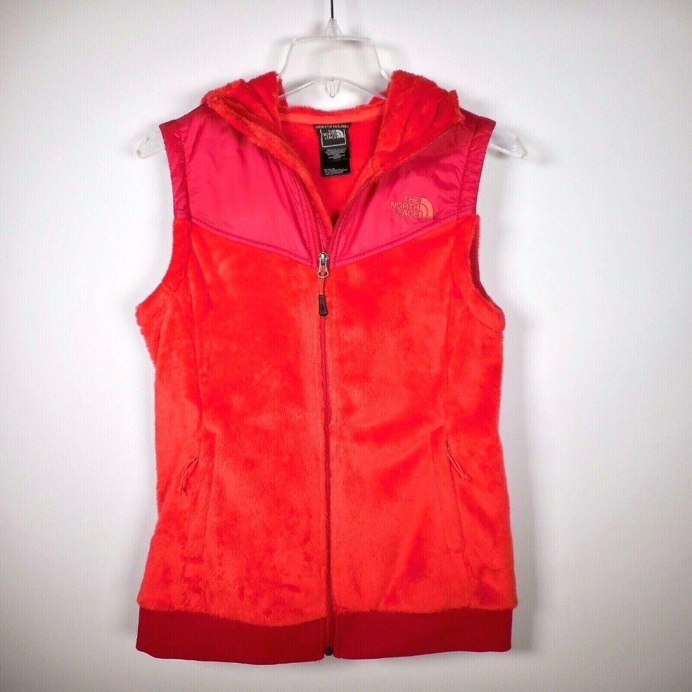 The North Face Orange Fleece S Vest Hoodie Hot Pink Full Zip Gorpcore Outdoor